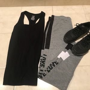 Workout pants and top